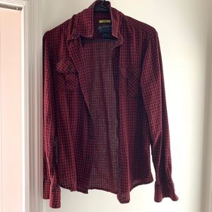 American Rag Slim Fit Checked Casual Shirt - Small